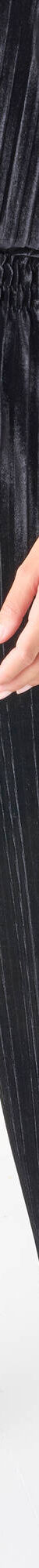 Pantalon large velours reliefé taille élastiquée (noir) Pantalon large velours reliefé taille élastiquée (noir)